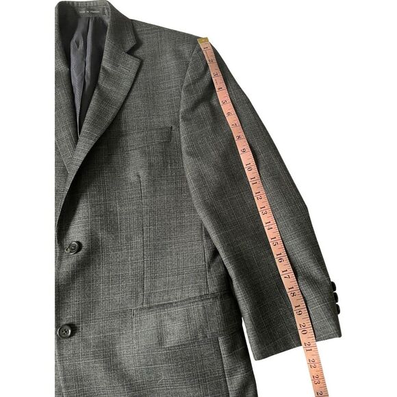 Michael Kors Mens Blazer Gray Plaid Check Dual‎ Vent 38S Sport Suit Coat Jacket - Picture 3 of 7
